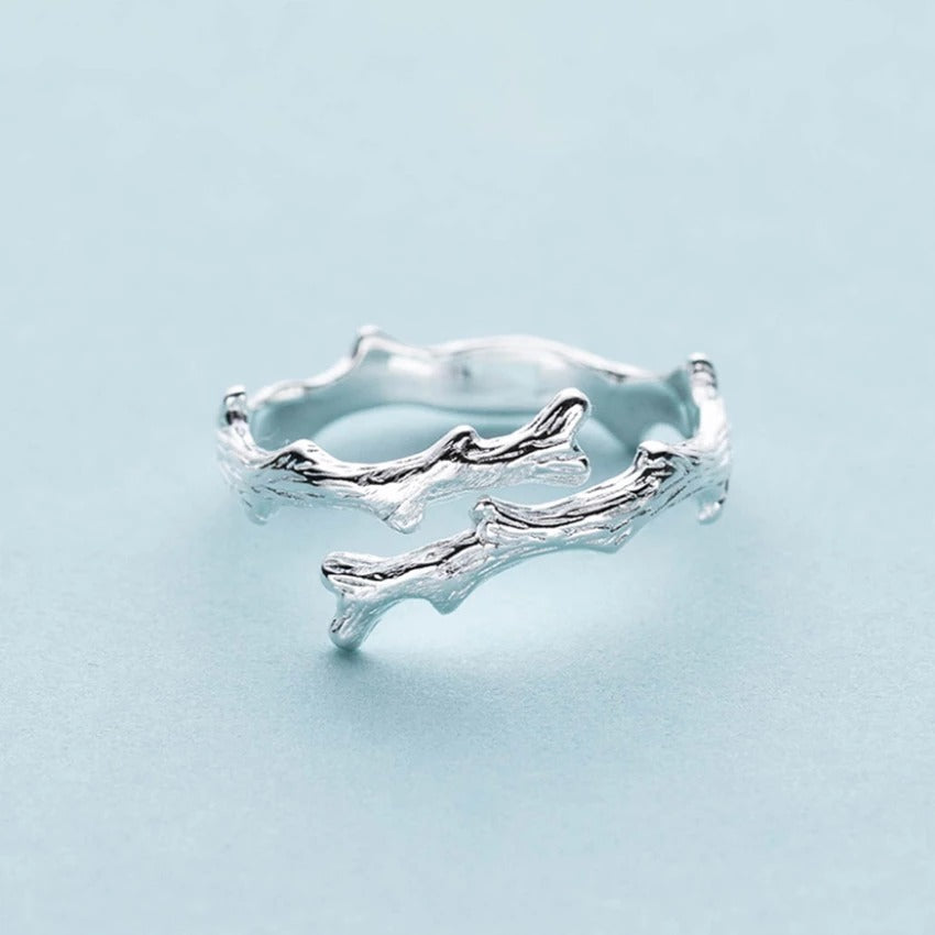 Sterling Silver Tree Branch Unique Open Ring